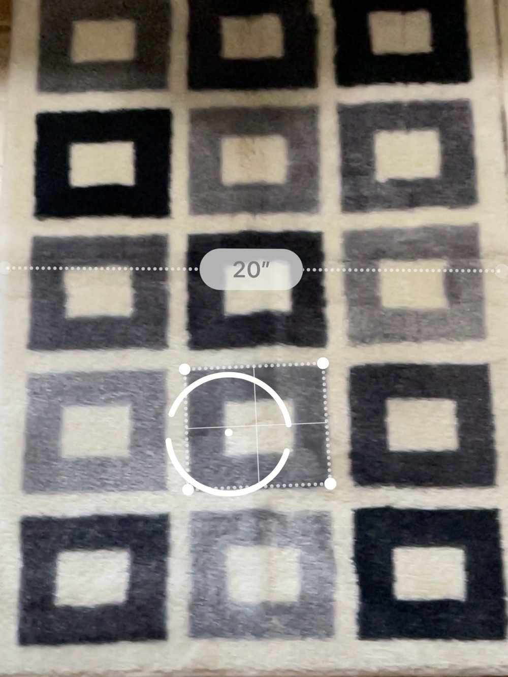 Geometric Square Pattern Bath Rugs - Neutral Gray & Black - Picture 5 of 8